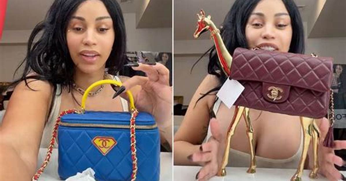 Cardi B Jokes She Has 'No Money' While Unboxing Massive $52,000 Chanel Tiktok Haul