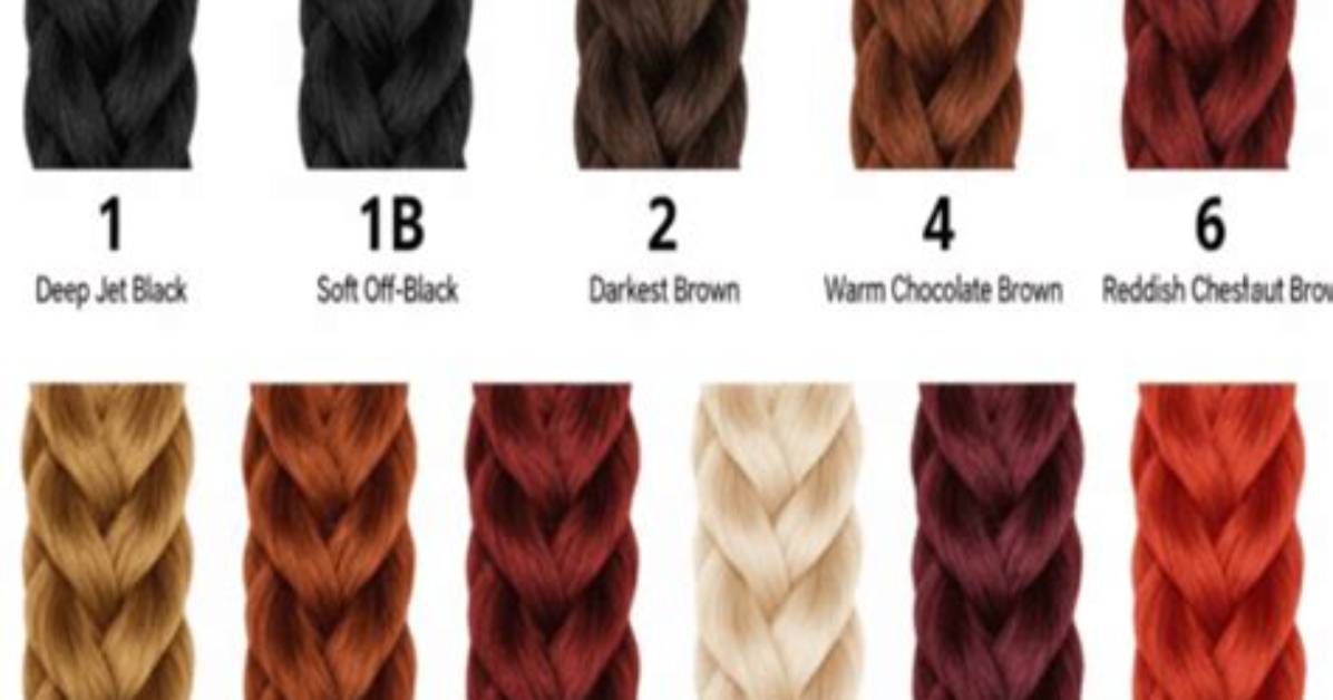 Color 4 Braiding Hair Swatches: Side-by-Side Comparison with 1B, 2, and 30