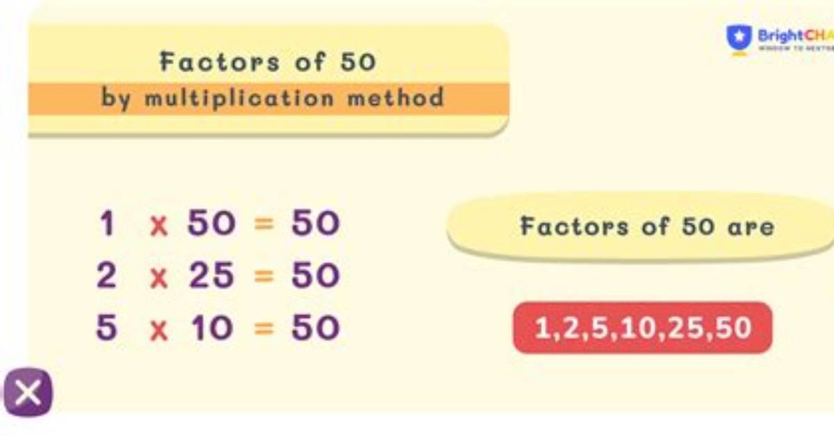 Complete Guide to Factors of 50: Definitions, Formulas, Solved Examples, and Faq