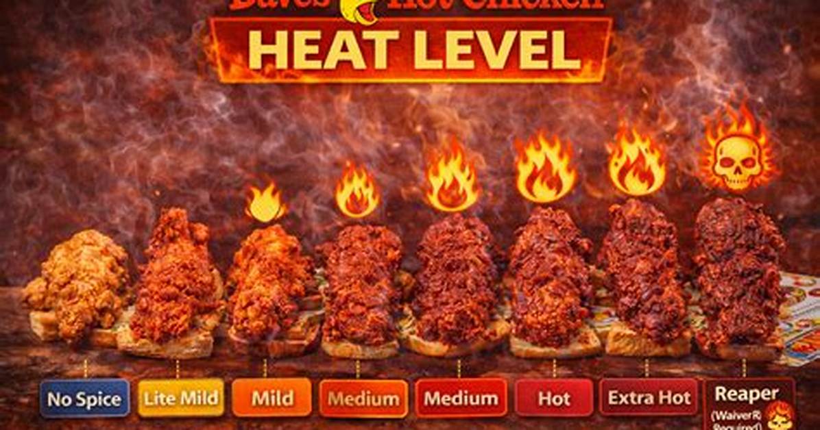 Dave's Hot Chicken Heat Ladder Ranked: Visual Breakdown from No Spice to Reaper