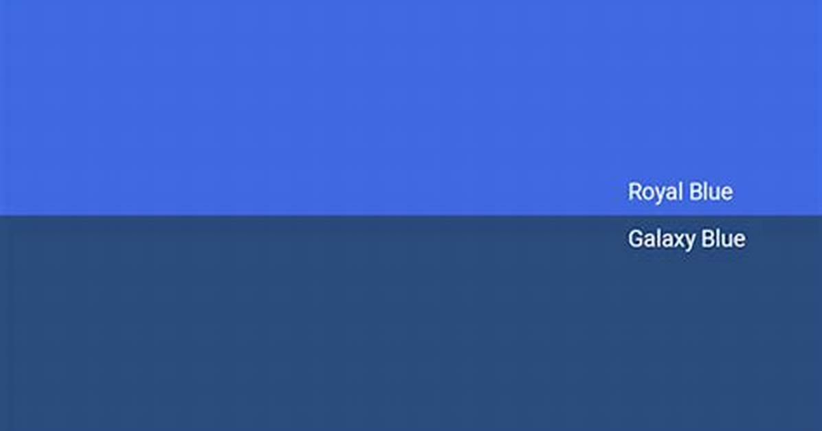 Galaxy Blue Vs. Royal Blue: Side-by-Side Swatch and Fit Comparison