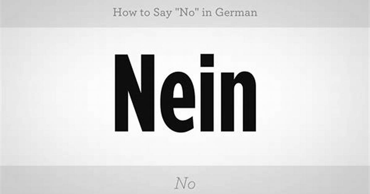 How to Say No in German: the Definitive Phrasebook and Cultural Etiquette Guide