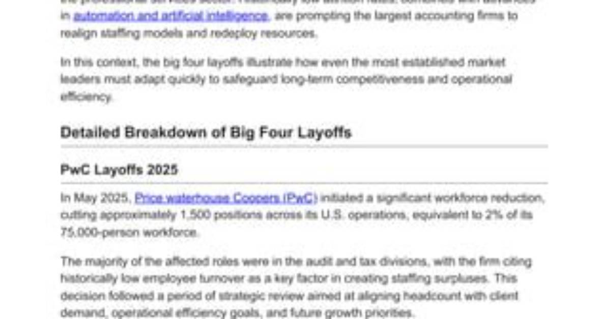 Pwc Layoffs and Bonus Cuts 2026: Answers on Affected Roles, Ai Shifts, and Next Steps