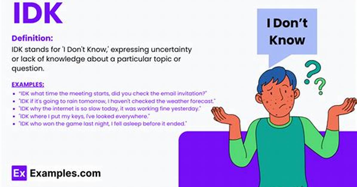 The Ultimate Explainer: What Does Idk Mean, How Do You Use It, and Who Is the Musician Idk?
