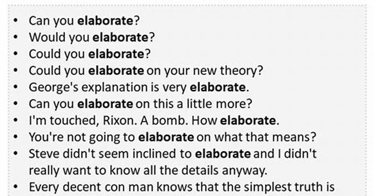 What Does Elaborate Mean? Linguistic Breakdown, Common Misuses, and Pop Context